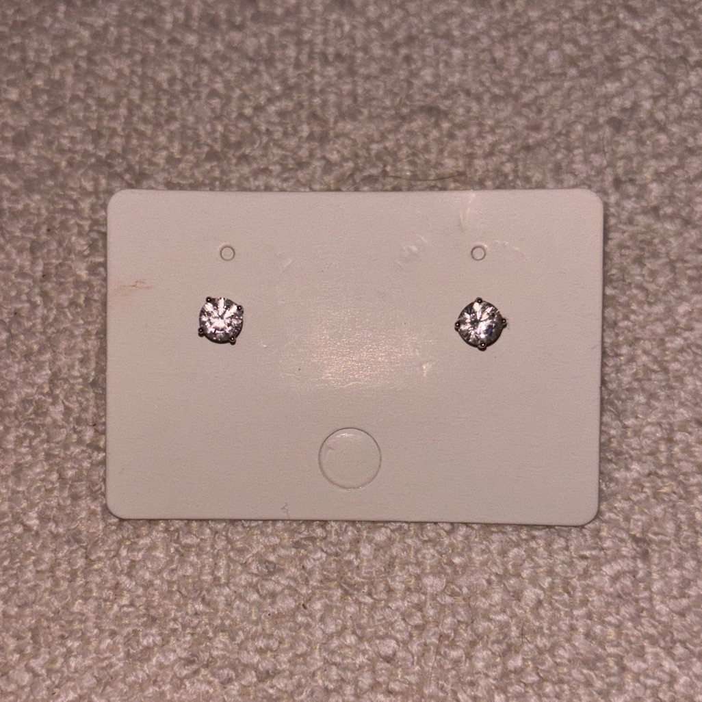 12 Ct Round Cut Cubic Zirconia Diamond Earrings 6$